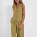 Fashionable Patchwork Cotton Linen Casual Set Vest And Trousers Women's Clothing 2026 European And American Cross Border Hot Selling_ecoleips.com