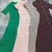 Women's Clothing Polo Collar Gold Button Sweater Dress European American Style Waist Cinching Long Dress Short Sleeved Hollow Knit New Autumn Winter_ecoleips.com