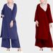 2025 Muslim Two-Piece New Women's Sleeve Shirt And Long Pants Set_ecoleips.com