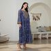 Modest Abaya Dress Middle Eastern Women's Embroidered Mesh Patchwork Abaya Muslim Fashion Dress Polyester_ecoleips.com