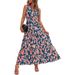 2025 European And American Foreign Trade Women's Fashion Hot Item V-Neck Elastic Waist Casual_ecoleips.com