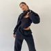 European And American Style 2025 Autumn Winter New Women's Hooded Sweatshirt Cover Up Camisole Waist Cincher Long Pants_ecoleips.com