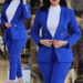 Women's Clothing Women's Solid Color Slim Fit Casual Fashion Waist Double Breasted Two Piece Suit_ecoleips.com