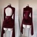 Women's Sexy Backless Mini Dress - Long Sleeve Mock Neck Bodycon Dress With Ruffle Detail, Stretchy Poly-Spandex Blend (4 Colors, XS-XXXL)_ecoleips.com