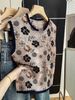 Floral Print Vest Plus Size Loose Fit Sleeveless Top Round Neck Niche Style Women's Clothing For Mother's Day_ecoleips.com