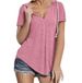 Women's Clothing Large Size Women's Spring And Summer New V Neck Sports Loose Short Sleeved T Shirt_ecoleips.com