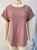Women's Clothing Spring And Summer New Solid Color Round Neck Loose Short Sleeved T Shirt Tops Women's Spot_ecoleips.com