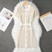 Women's Clothing Summer Dress Waist Slimming Temperament Goddess Style Fashion Button Slim Short Sleeve Knitted Dress_ecoleips.com