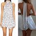 Women's Summer Pure Desire Sleeveless Knot Neck Backless High Waist A-Line Slimming Polka Dot Print Versatile Dress_ecoleips.com