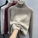 women's oversized knit sweater soft round neck casual pullover, lightweight & comfortable, multiple colors (blue, white, black, gray, pink, khaki)_ecoleips.com