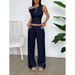 Sporty, Simple Sleeveless Vest, Solid Color Long Pants Set For Women's Spring And Summer_ecoleips.com
