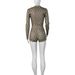 Women's Sexy Slim Fit Two Piece Set Copper Coin Print round Neck Long Sleeved Top with Shorts European American Style Spring/Autumn Summer_ecoleips.com