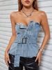 Women's Clothing INS Sexy Backless Hot Girl Tube Top Cow_ecoleips.com