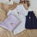 Little Alice Summer Sleeveless 100% Linen For Children, Thin Embroidered Boys And Girls Solid Color Top Vest_ecoleips.com