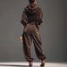 K New Hooded Long Sleeved And Folded Leg Pants Casual Suit For Women. No Accessories_ecoleips.com