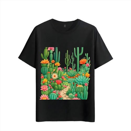 Women's T-Shirts Tshirt Muscle Freaks Cactus Garden Estilo Botanical_ecoleips.com