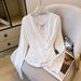 Faux Two Piece Long Sleeved Knit Top for Women Slim Fit Flattering Design Suitable for Layering Or Wearing Alone_ecoleips.com
