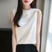 2025 Model New Chinese Style Ruffled Collar Sleeveless Vest Women, Lace Inner Top, Stylish And Sweet Knitwear For Women_ecoleips.com