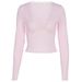 Fashion Sexy Solid Color V Neck Lace Trim Long Sleeve Slim Fit Women Casual Daily Party Vacation Dress_ecoleips.com