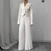 Women's Fashion Pant Set Pleated Skirt And Pants Two-Piece Casual Mid Waist Full Length Cotton Polyester_ecoleips.com