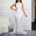 Women’s Clothing spring backless new style solid color trailing elegant slim party women's evening dress_ecoleips.com