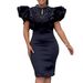 Women's Clothing Fashionable And Elegant Elegant Semi-High Neck Beaded Lace Bodycon Dress | Slim Fit Sexy Pencil Dress For Women_ecoleips.com
