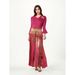 25 Summer Dubai Muslim Women's New Fashion Printed Pleated Waist-Cinching Set_ecoleips.com