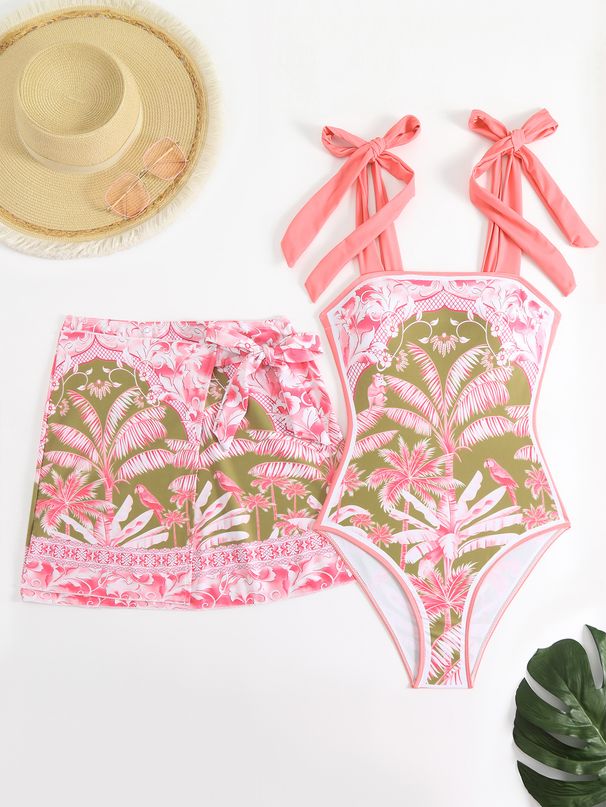 Women's Clothing New Printed Decorative One Piece Swimsuit Female Hot Selling Suit Beach Skirt_ecoleips.com