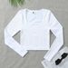 Women's Wide Collar Thread Sportswear Long Sleeved Yoga Top Internet Celebrity Style High Elastic Autumn Winter Jacket Sexy_ecoleips.com