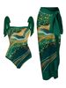 2026 Printed One Piece Swimsuit Women & Beach Skirt 2 Pieces Swimwear Female Sexy Bathers Bathing Swimming Swim Suit Beachwear_ecoleips.com