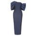 Women's Clothing Sexy Hip Dress Irregular Pleated Shoulder Sleeves Temperament Female Dress_ecoleips.com
