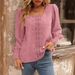 Aria Basics Aria Basics Cross-border Foreign Trade Women's Clothing European And American Round-neck Puff Sleeve Large Polka Dot Lace_ecoleips.com