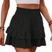 Women's Summer Fashion Wide Leg Shorts Casual Skirt Pants With Drape Hot Selling_ecoleips.com