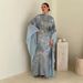 Modest Abaya Dress Elegant Foil-Printed Long Sleeve Robe Dress – Glamorous Pullover Gown For Special Occasions_ecoleips.com