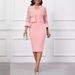 Women's Clothing Large Size Dress With Lace Splicing 2 Piece Elegant Slim Fit Heavy Duty Embroidered Cocktail Dress_ecoleips.com