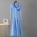 Cross Border Spring And Autumn New Letter Slim Knitted Dress For Women To Wear Long Sleeves Tight Bottom Hip Skirt_ecoleips.com
