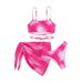 Tie-Dye Women's Bikini Set 3 Piece Swimsuit Adjustable Straps Removable Padding High Elasticity for Swimming And Beach_ecoleips.com