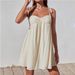 2025 European American Summer New Fashionable And Comfortable Mini Solid Color Loose Strap Dress_ecoleips.com