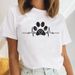 European And American Cross-border Foreign Trade Clothing, Colorful Animal Paw Print Round-neck Printed Women's_ecoleips.com