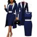 Elegant Stylish Color Blocked Long Sleeved Cardigan Plus Size Women's Clothing Fitted Midi Sleeveless Dress_ecoleips.com