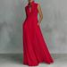Elegant Waist-Defining Long Sleeve Pleated Maxi Dress For Vacation, Colorful Dress Versatile Style Companion_ecoleips.com