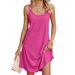 2024 European And American Cross-Border Trade Summer New Solid Color Round Neck Strap Loose Sleeveless Dress In_ecoleips.com