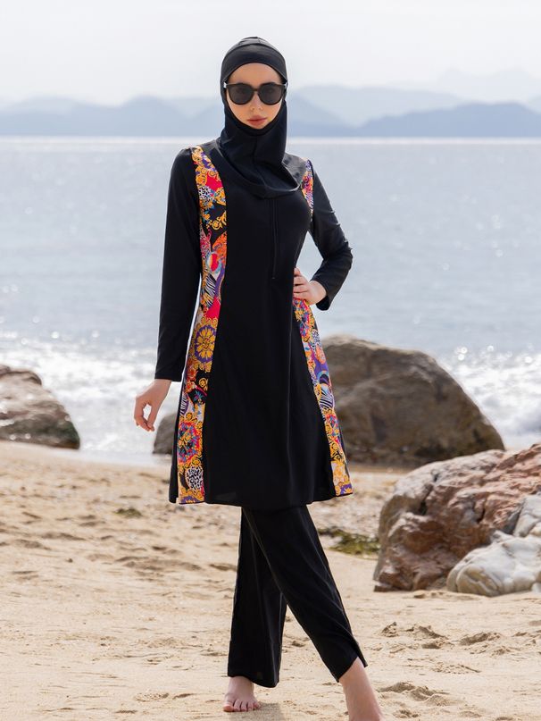 Aria Basics New Cross-border Summer Product: European And American Women's Clothing, Sexy Printed Long-sleeve Asymmetrical_ecoleips.com