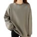 Women's Mid-length Sweatshirt That Covers The Buttocks, Autumn And Winter 2024 High-end Fleece-lined Thickened Loose_ecoleips.com