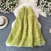 Ethereal Beaded Long Skirt For Women Elegant Fairy-like Cake Design Pleated Mid-Calf Summer Style Casual Chic Fashion_ecoleips.com