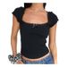 Women's Short Ribbed T Shirts European And American Style Niche Tops Cross Border Sourcing_ecoleips.com