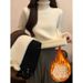 girl Sweater Warm Thickened One-piece Fleece Knitted Slim Fit Half Turtleneck Base Shirt Autumn Winter Women's Top_ecoleips.com