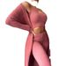 Women's Clothing Sexy V-Neck Fleece Short Top & Long Pants 3-Piece Set - Casual Lounge Wear In White, Pink, Black, Camel, Light Blue (S/M/L/XL)_ecoleips.com