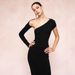 Elegant Asymmetric Off-Shoulder Bodycon Dress - Slim Fit Long Sleeve Sexy Mini Dress For Women, Stretchy Ribbed Fabric, Clubwear & Casual_ecoleips.com