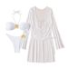 Women's Clothing Sexy Triangle Bikini Set - Halter Neck 3-Piece Swimsuit For Beach & Pool"_ecoleips.com